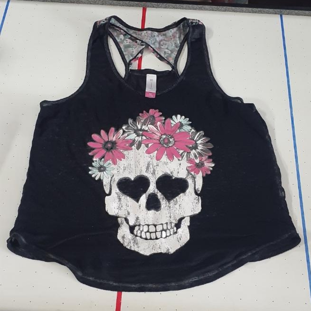 Large Skull Tank Razer Back